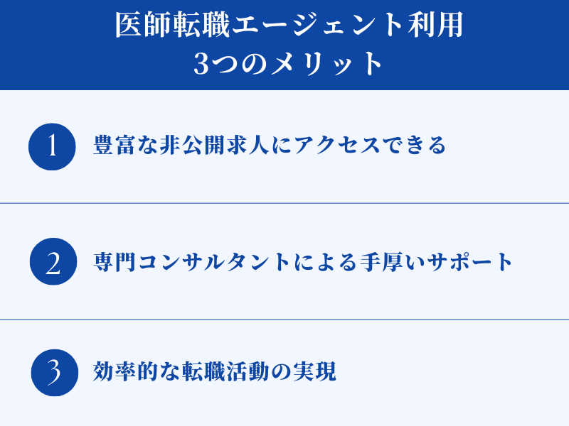 医師転職エージェントメリット