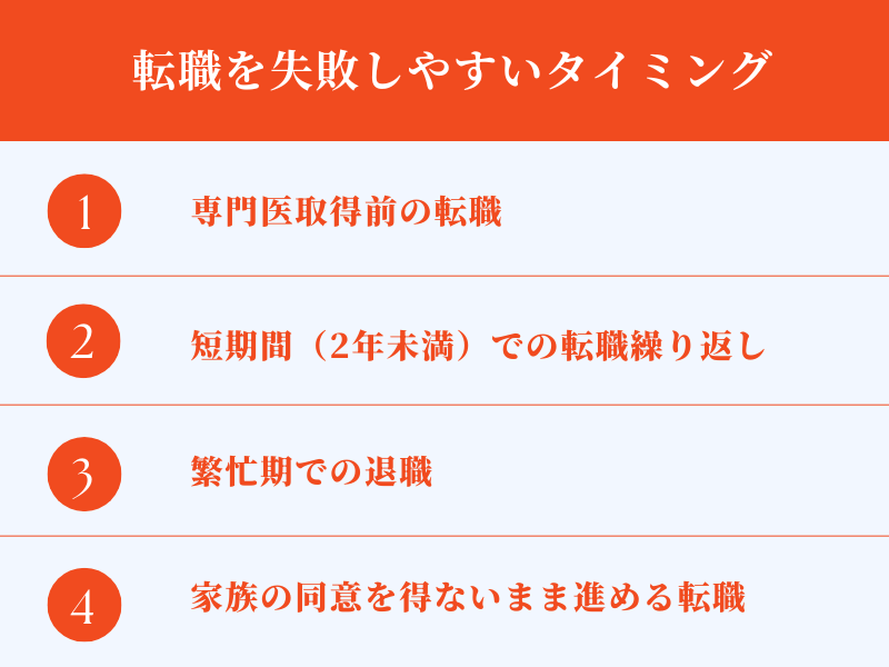転職を控えるべき「失敗しやすい」タイミング