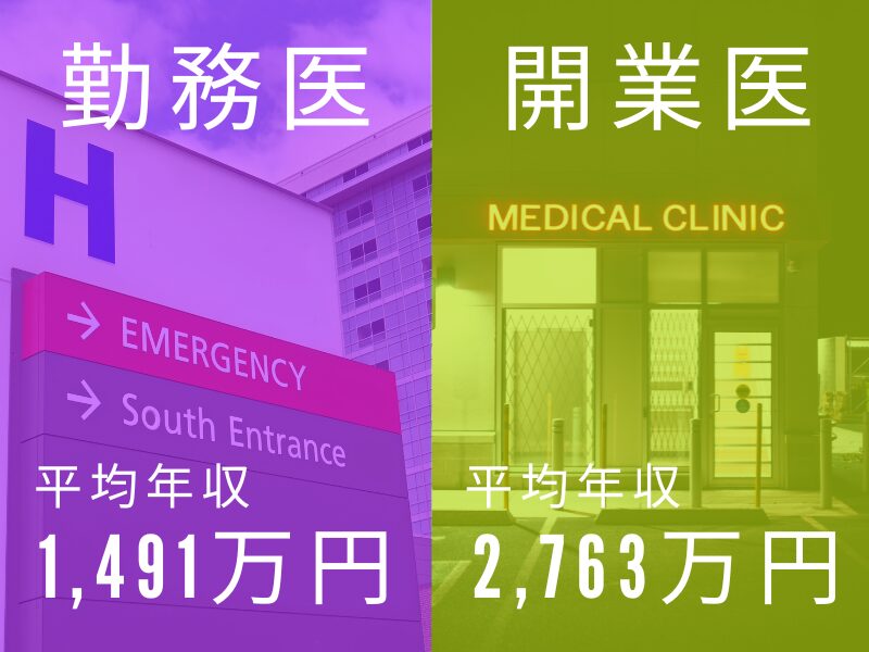 勤務医と開業医の年収比較