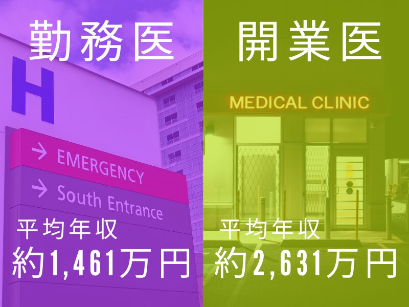 勤務医と開業医の生涯年収を比較