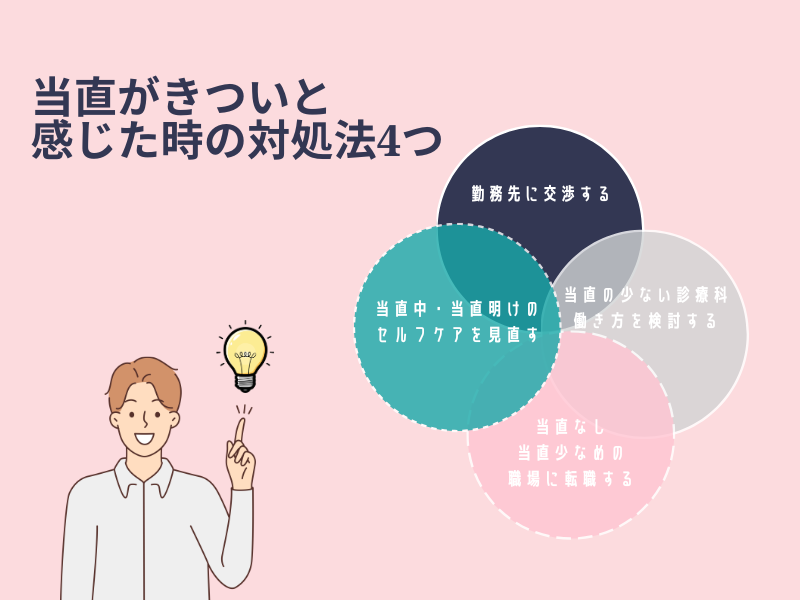 当直がきついと感じた時の対処法4つ