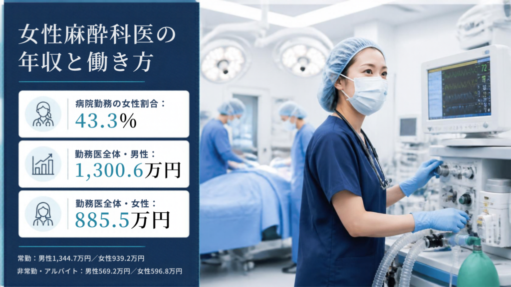 女性麻酔科医の年収と働き方